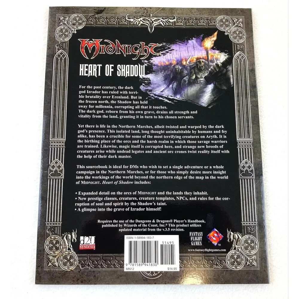 Midnight Heart of Shadow Book Domains of the Dark God Vintage